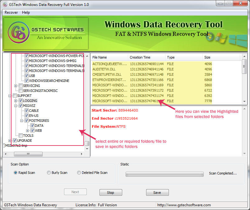 GSTech Software Windows Data Recovery