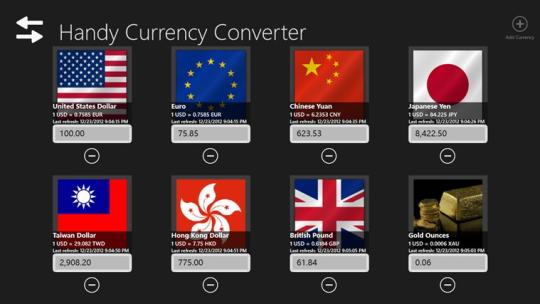 Handy Currency Converter for Windows 8