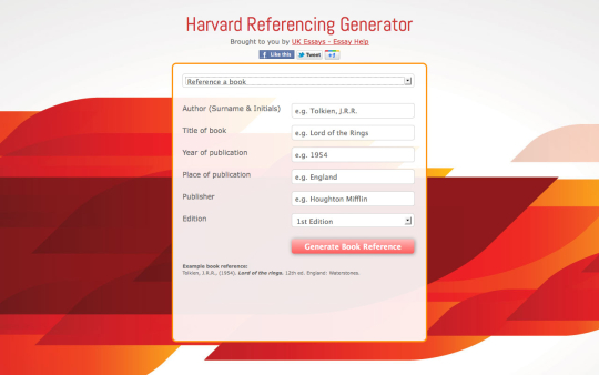 Harvard Referencing Generator