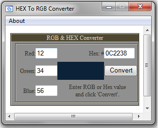 HEX To RGB Converter
