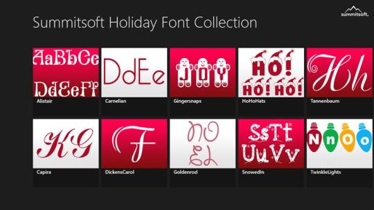 Holiday Fonts Collection