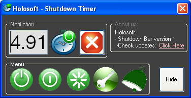 Holosoft Shutdown Timer