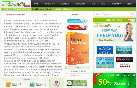 Hotmail Email Extractor