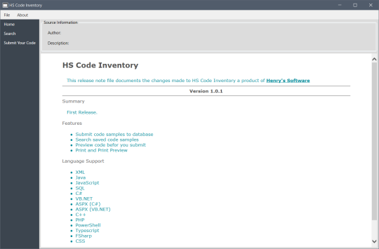 HS Code Inventory