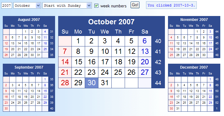 HTML-Calendar (PHP)