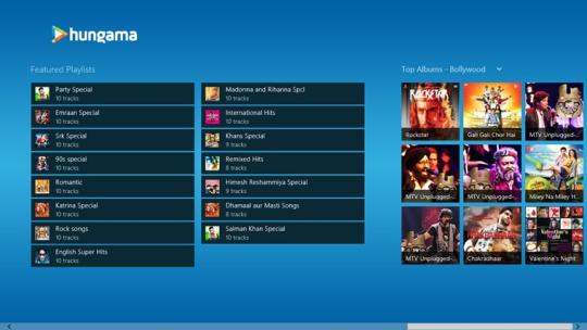 Hungama MyPlay for Windows 8