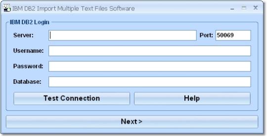 IBM DB2 Import Multiple Text Files Software