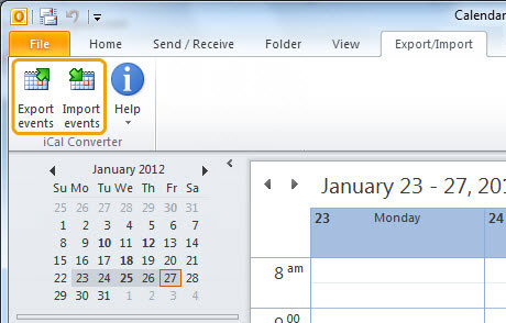 iCal Converter for Outlook