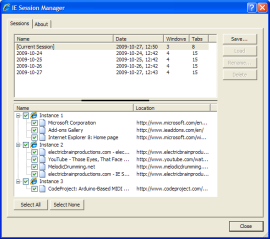 IE Session Manager