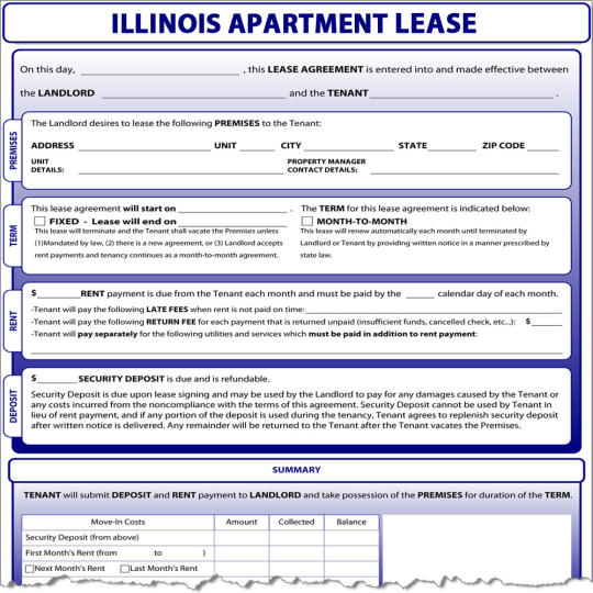 Illinois Apartment Lease