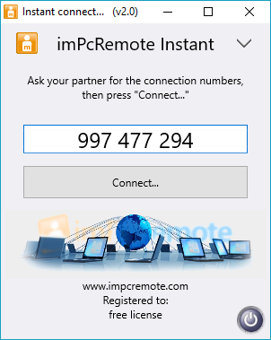 imPcRemote Instant for Admin