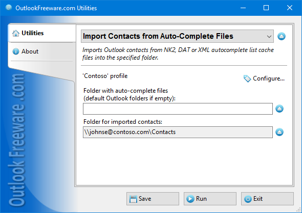 Import Contacts from Auto-Complete Files for Outlook