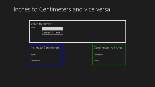 Inches to Centimeters for Windows 8