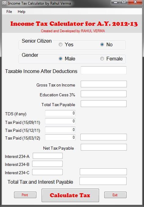 Income Tax Calculator