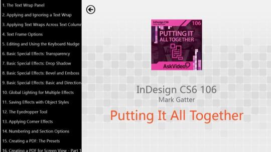 InDesign CS6 106 - Putting It All Together