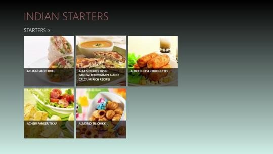 Indian starters for Windows 8