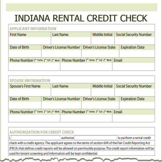 Indiana Rental Credit Check
