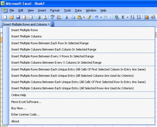 Insert Multiple Rows and Columns in Excel