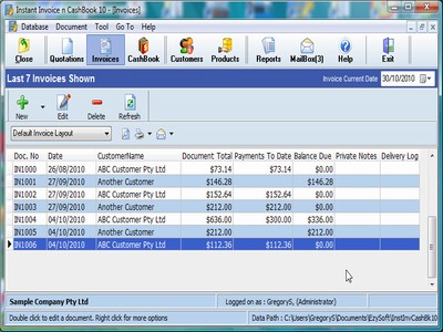 Instant Invoice n Cashbook