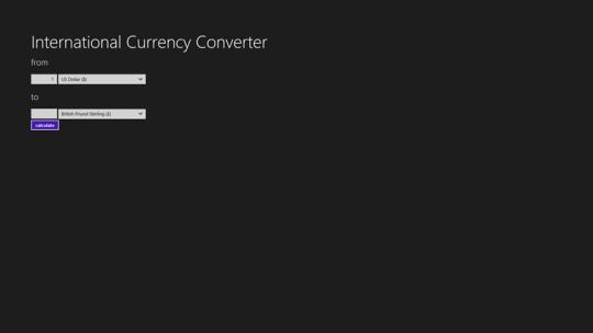 International Currency Converter for Windows 8