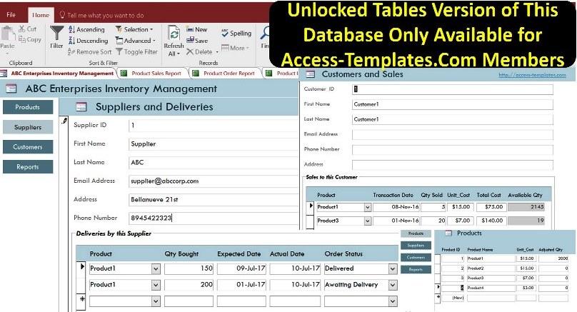 Inventory Management System for Small Business in Access Templates