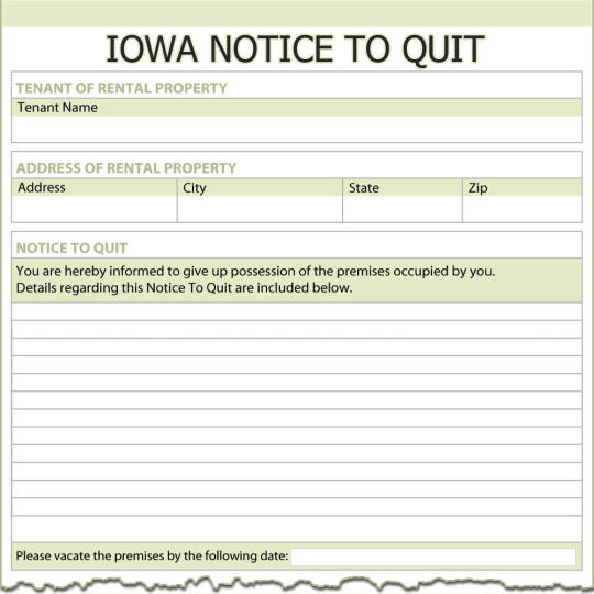 Iowa Notice To Quit