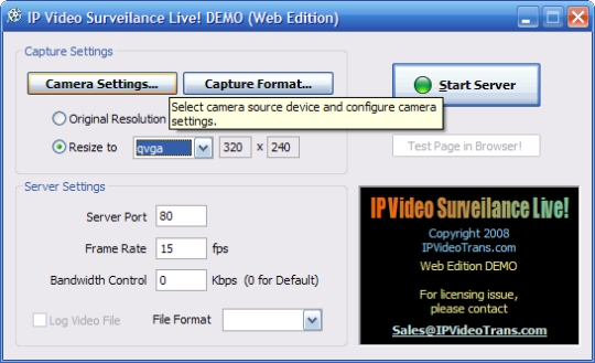 IP Video Surveillance Live Web Edition