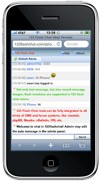 iPhone Chat Server (123FlashChat)