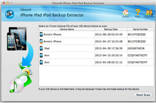 iPhone iPad iPod Backup Extractor