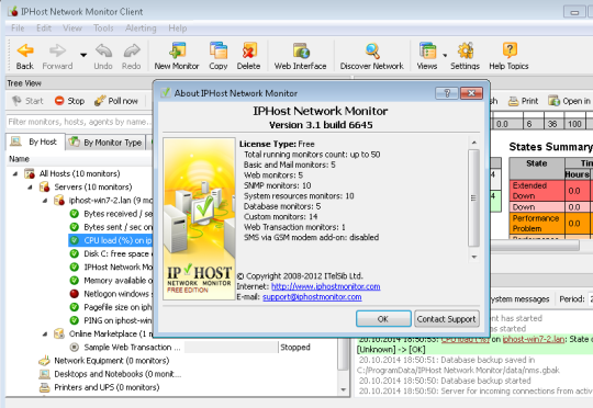 IPHost Network Monitor Free Edition