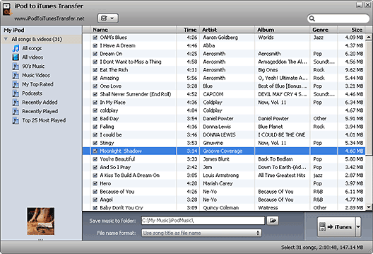 iPod to iTunes Transfer