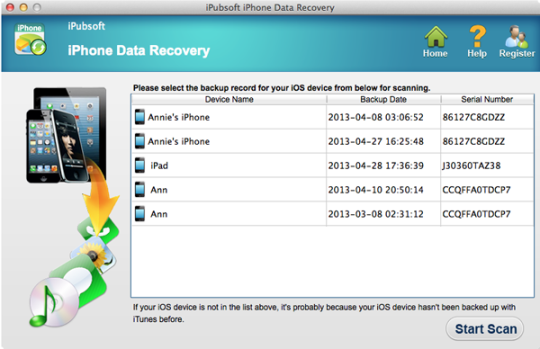 iPubsoft iPhone Data Recovery