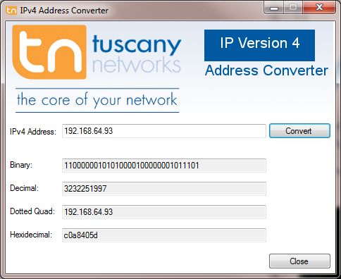 IPv4 Address Converter