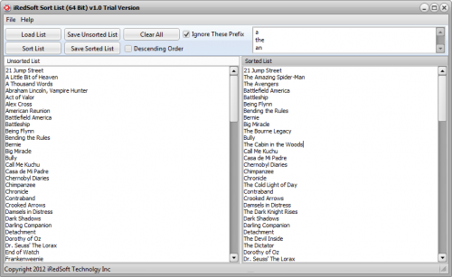 iRedSoft Sort List (64-bit)