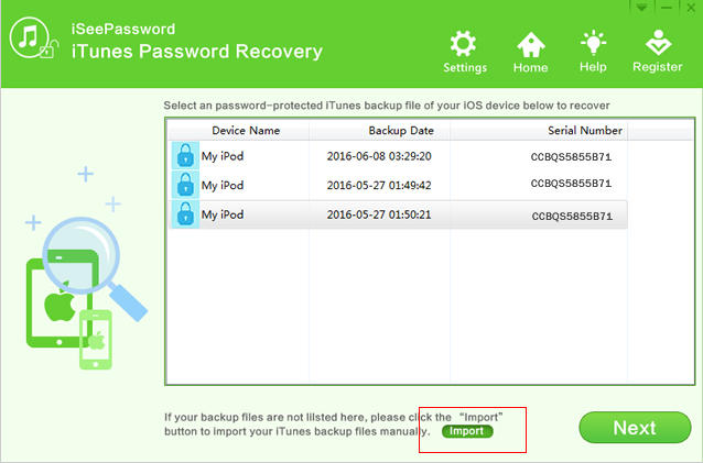 iSeePassword iTunes Password Recovery