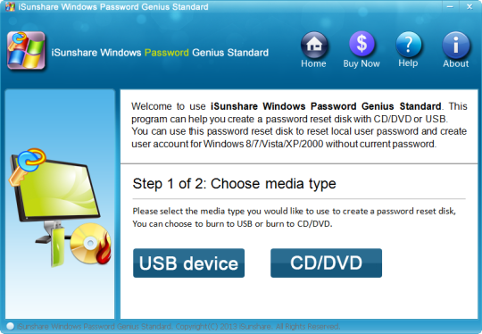 iSunshare Windows Password Genius Standard
