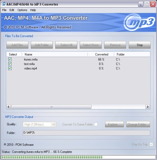 iTunes AAC MP4 M4A to MP3 Converter