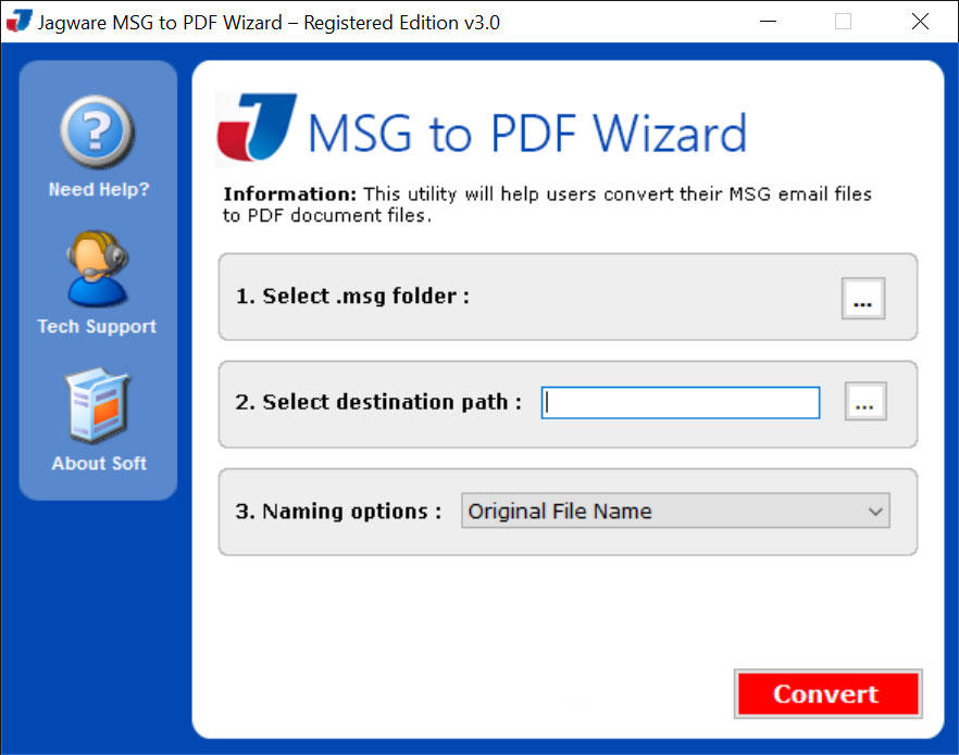 Jagware MSG to PDF Wizard