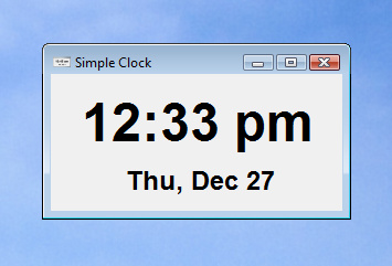 Jeff's Simple Desktop Clock