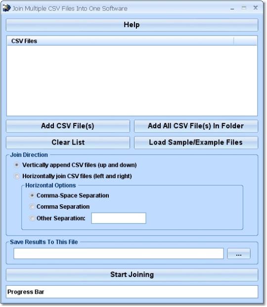 Join Multiple CSV Files Into One Software