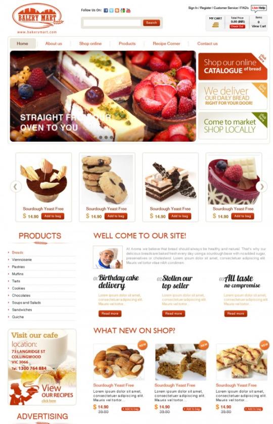 Joomla Bakery Virtualmart Template