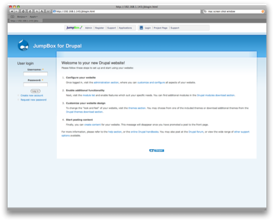 JumpBox for Drupal 6.x Content Management System
