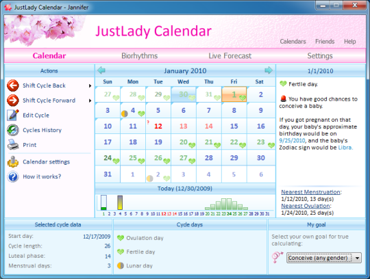 JustLady Calendar