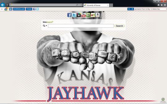 Kansas Jayhawks Theme for Internet Explorer