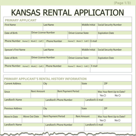 Kansas Rental Application