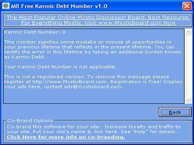 Karmic Debt Number