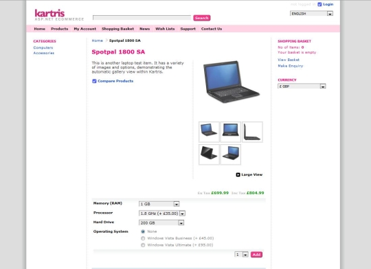 Kartris ASP.NET Shopping Cart