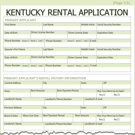 Kentucky Rental Application