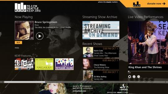 KEXP Artist Discovery for Windows 8