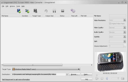 KingConvert DVD To Acer M900
